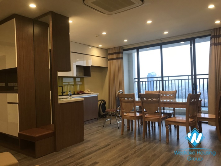 A furnished and cozy 3 bedroom apartment for rent in Hong Kong Tower, Dong Da district